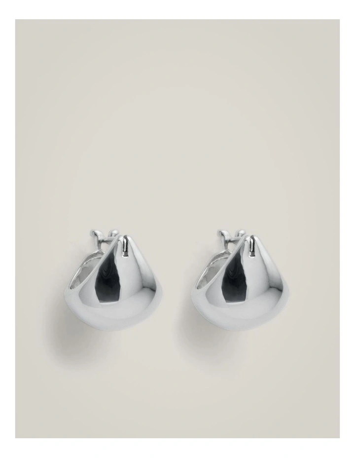 Aubrey Hoop Earrings in Silver image 1