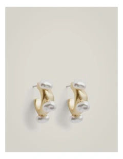 Regan Hoop Earrings in Satin Gold
