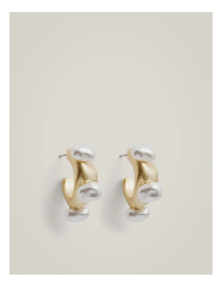 Regan Hoop Earrings in Satin Gold image 1