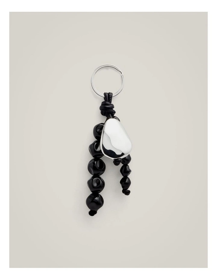 Olive Key Ring in Black image 1