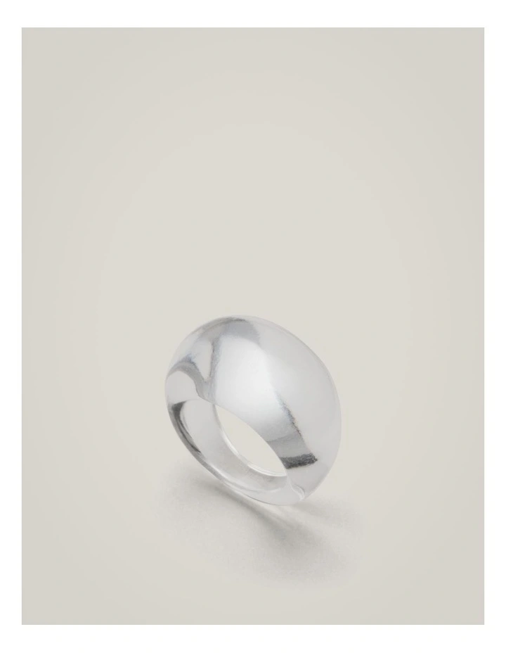 Nahla Resin Ring in Clear image 1