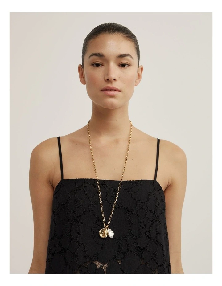 Lola Charm Necklace in Antique Gold image 2