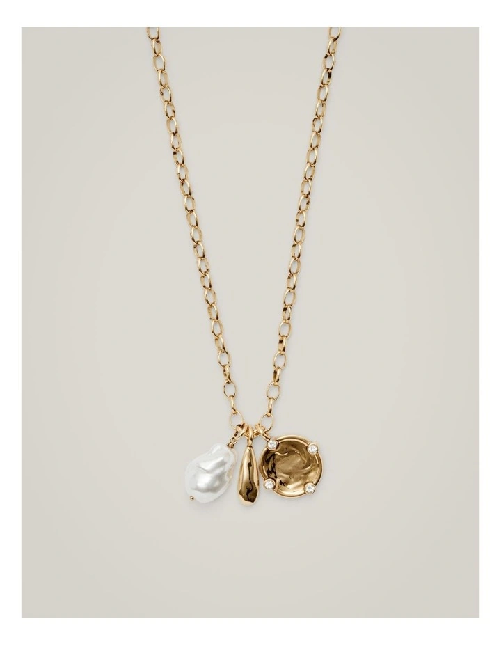 Lola Charm Necklace in Antique Gold image 3