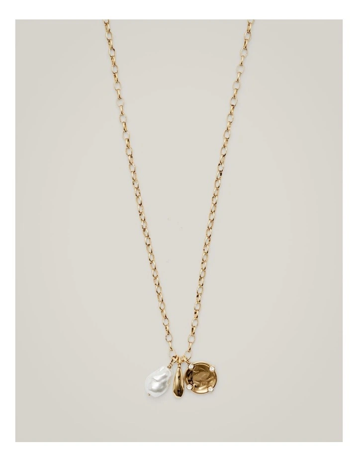 Lola Charm Necklace in Antique Gold image 4