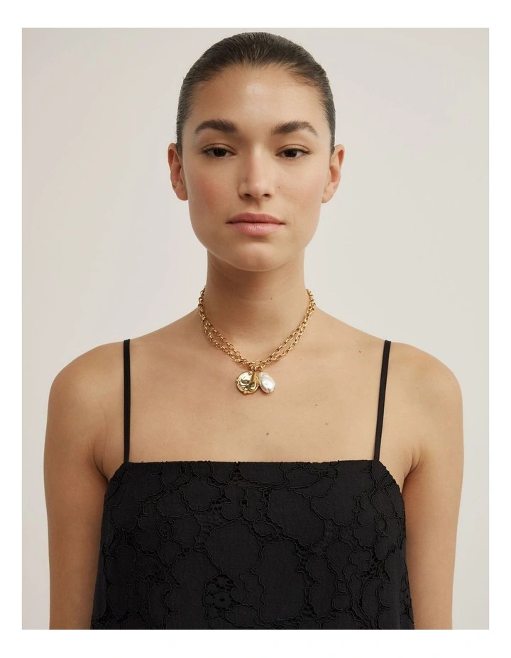 Lola Charm Necklace in Antique Gold image 5