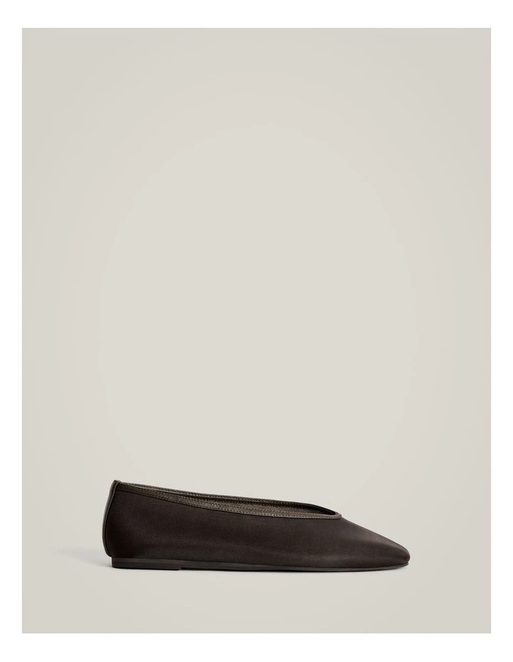 Petra Mesh Flats in Dark Olive image 1