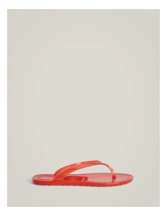 Frida Jelly Flip Flops in Scarlet
