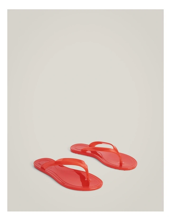 Frida Jelly Flip Flops in Scarlet image 3