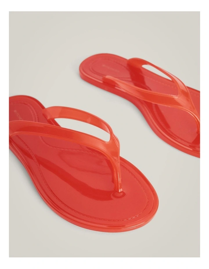 Frida Jelly Flip Flops in Scarlet image 4