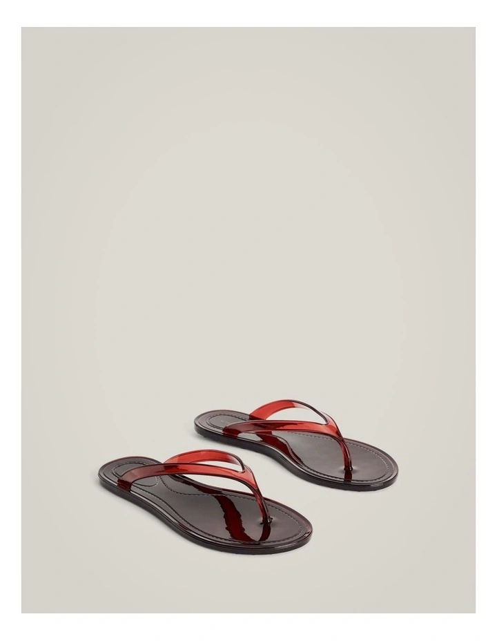 Frida Jelly Flip Flops in Rust image 3