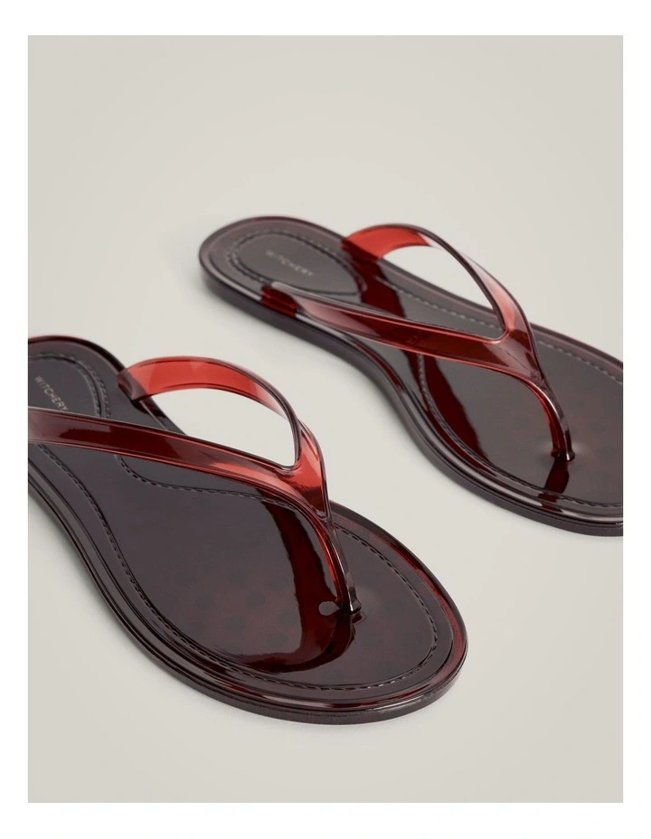 Frida Jelly Flip Flops in Rust image 4