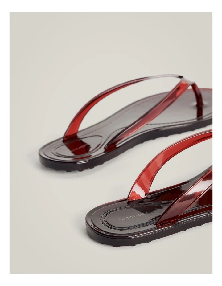 Frida Jelly Flip Flops in Rust image 5