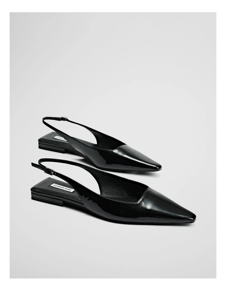 Florence Flat in Black Patent image 3