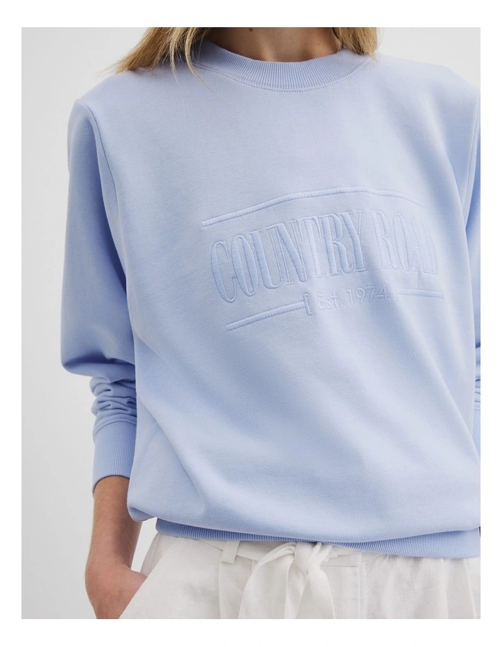 Verified Australian Cotton Heritage Sweat in Ice Blue image 2