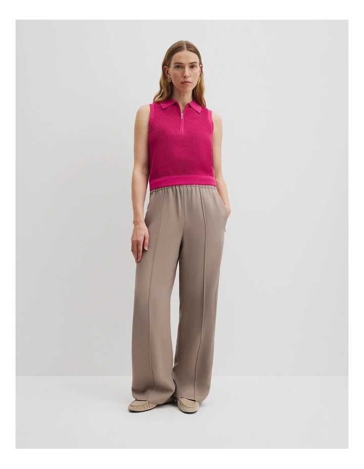 Fine Mesh Knit Tank in Raspberry image 3