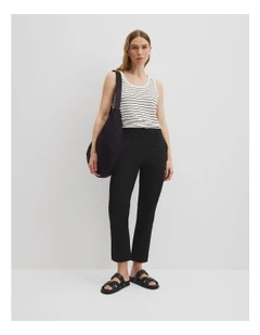 Australian Cotton Twill Walk Pant in Black