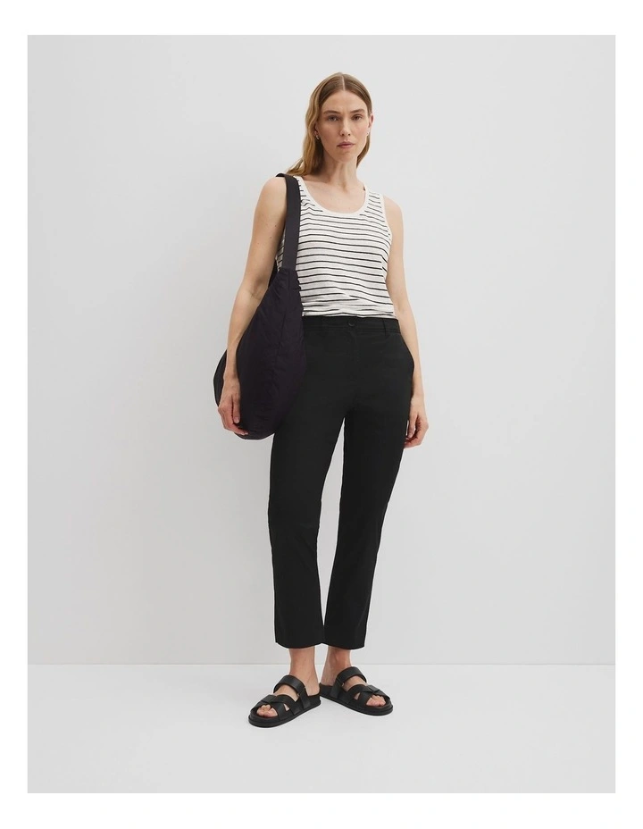 Australian Cotton Twill Walk Pant in Black image 1