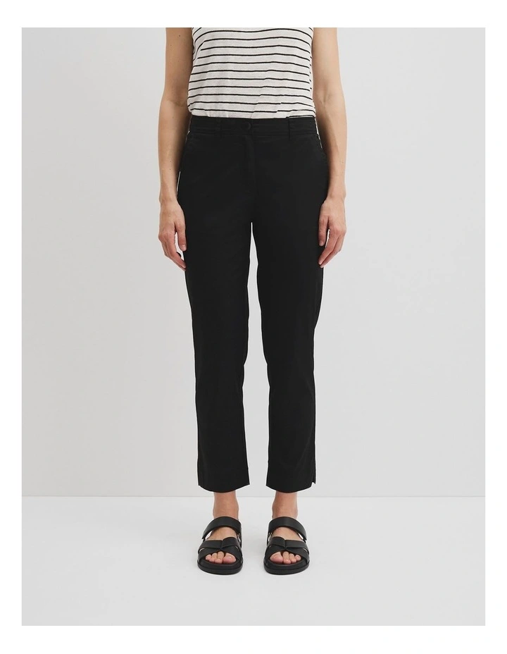 Australian Cotton Twill Walk Pant in Black image 2