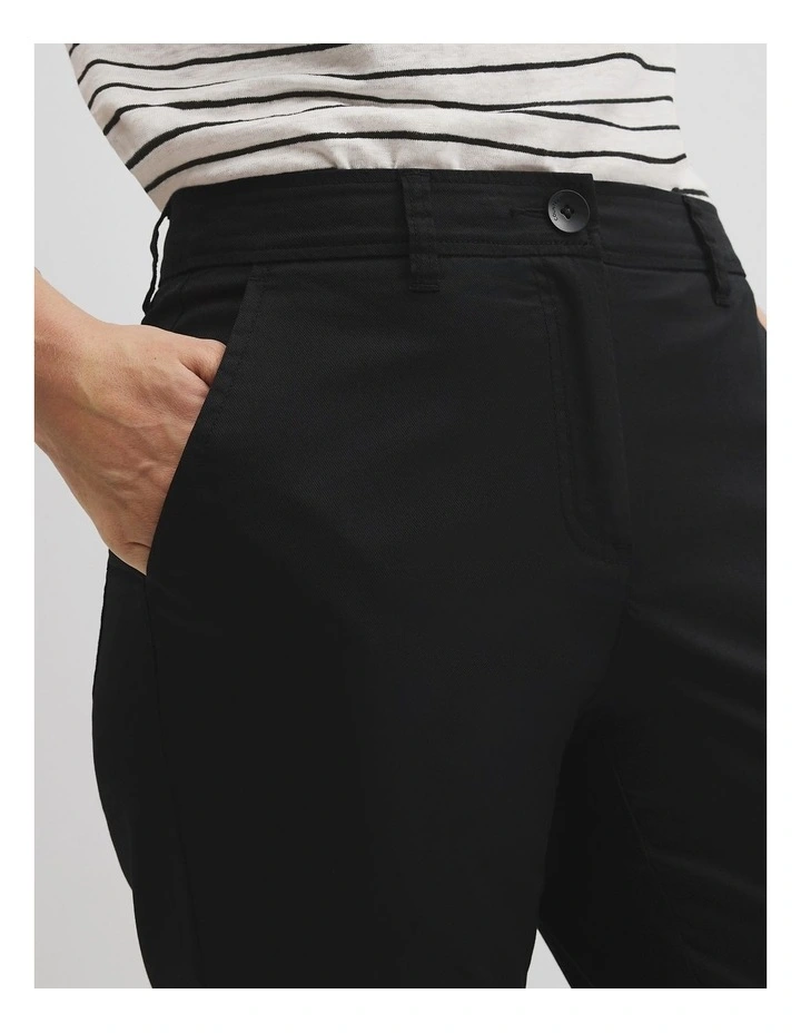 Australian Cotton Twill Walk Pant in Black image 3