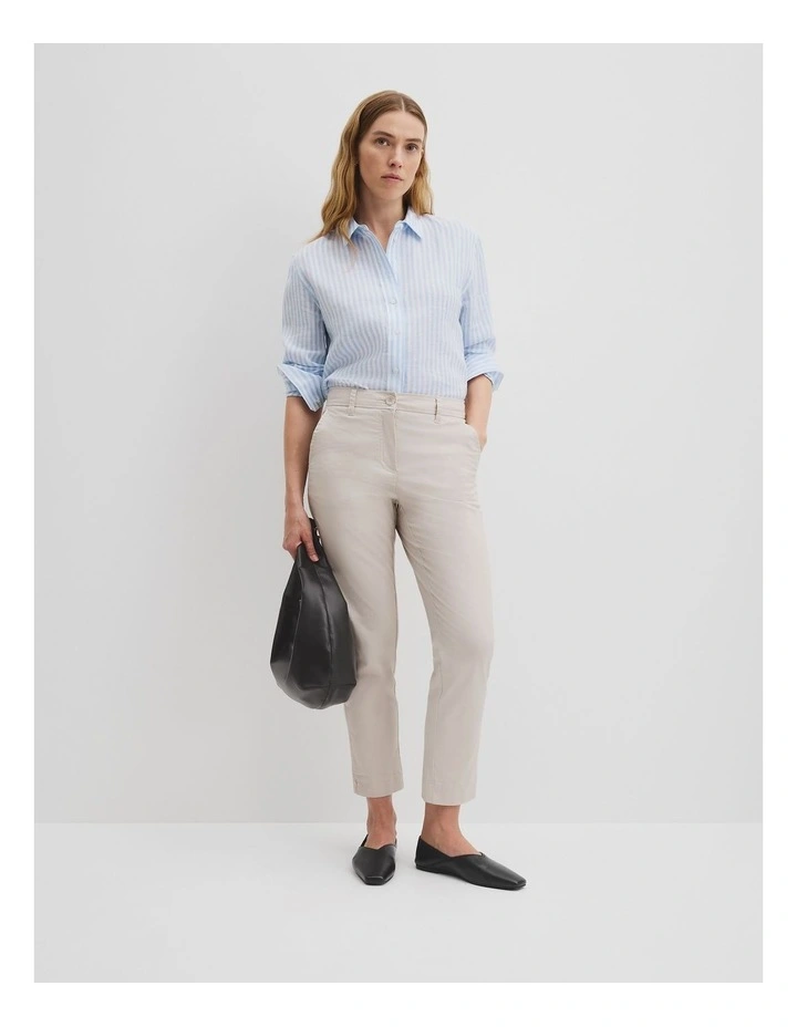 Australian Cotton Twill Walk Pant in Stone image 1