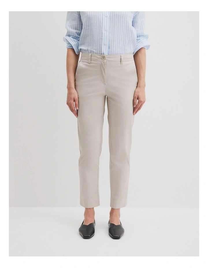 Australian Cotton Twill Walk Pant in Stone image 2