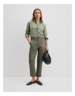 Australian Cotton Twill Walk Pant in Khaki