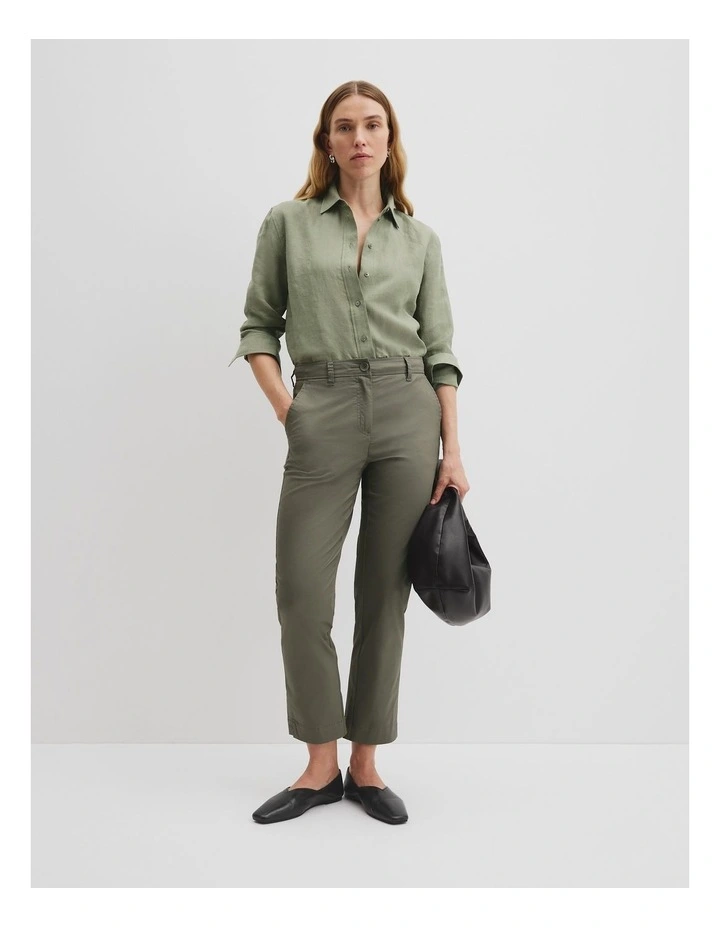 Australian Cotton Twill Walk Pant in Khaki image 1