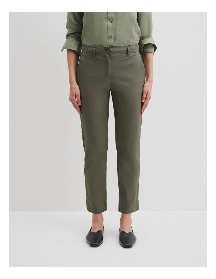 Australian Cotton Twill Walk Pant in Khaki image 2