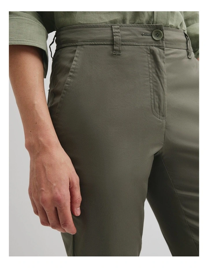 Australian Cotton Twill Walk Pant in Khaki image 3