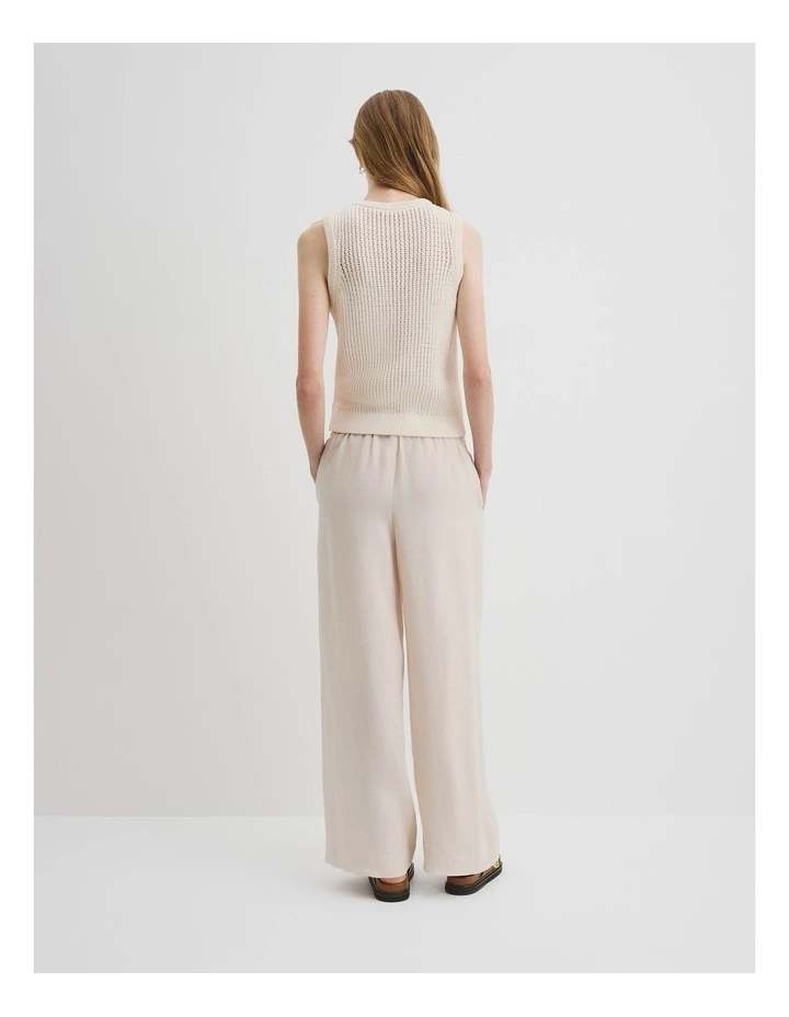 Pointelle Knit Tank in Antique White image 4