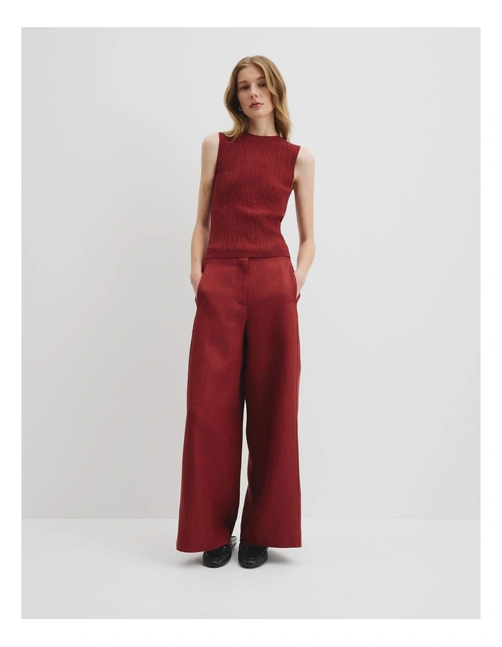 Jacquard Knit Tank in Brick image 3