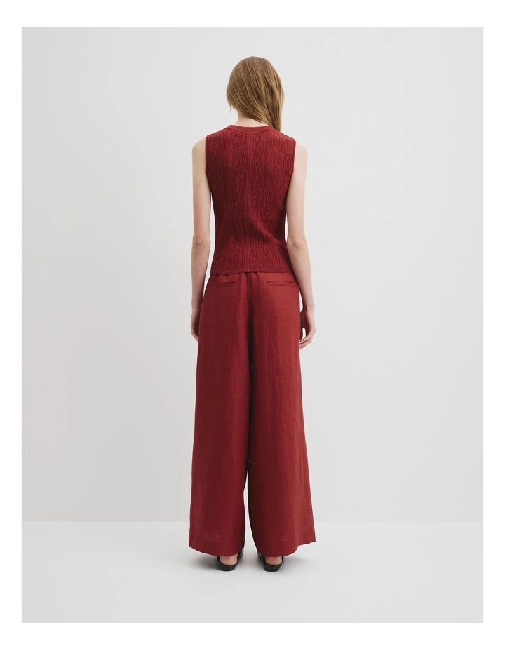 Jacquard Knit Tank in Brick image 4