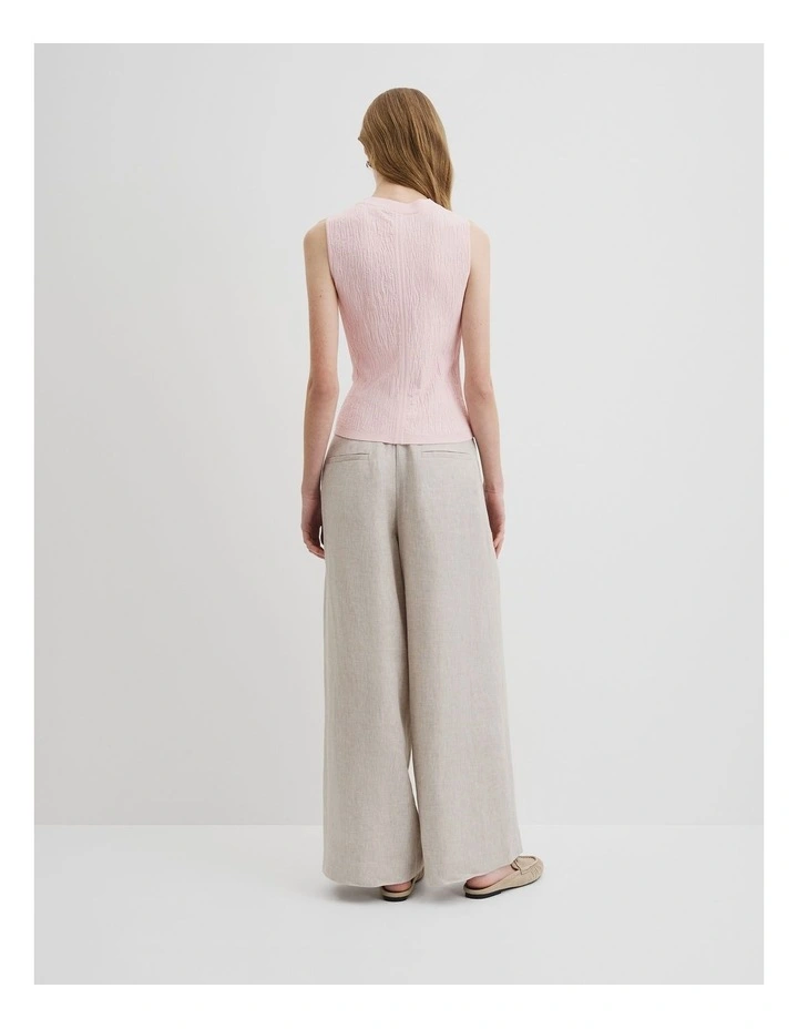 Jacquard Knit Tank in Ballet Pink image 4