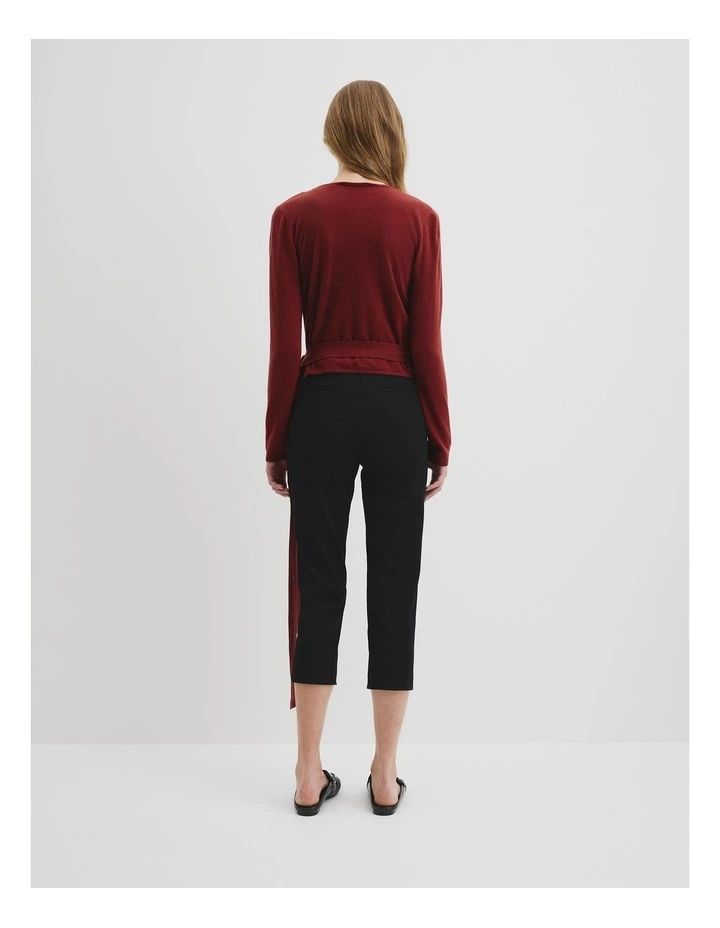 Long Sleeve Wrap Knit in Brick image 4