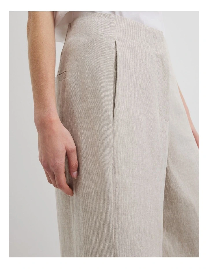 Organically Grown Linen Panel Pant in Sand image 3