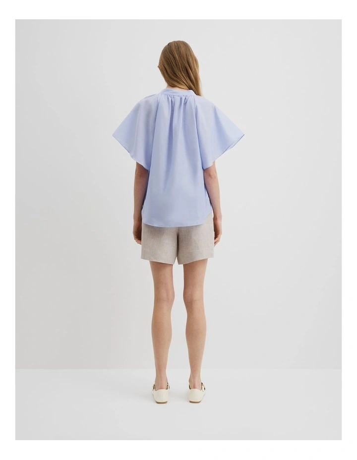 Flutter Sleeve Blouse in Ice Blue image 4