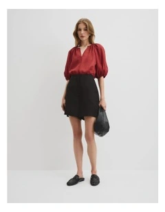 Soft Volume Blouse in Brick