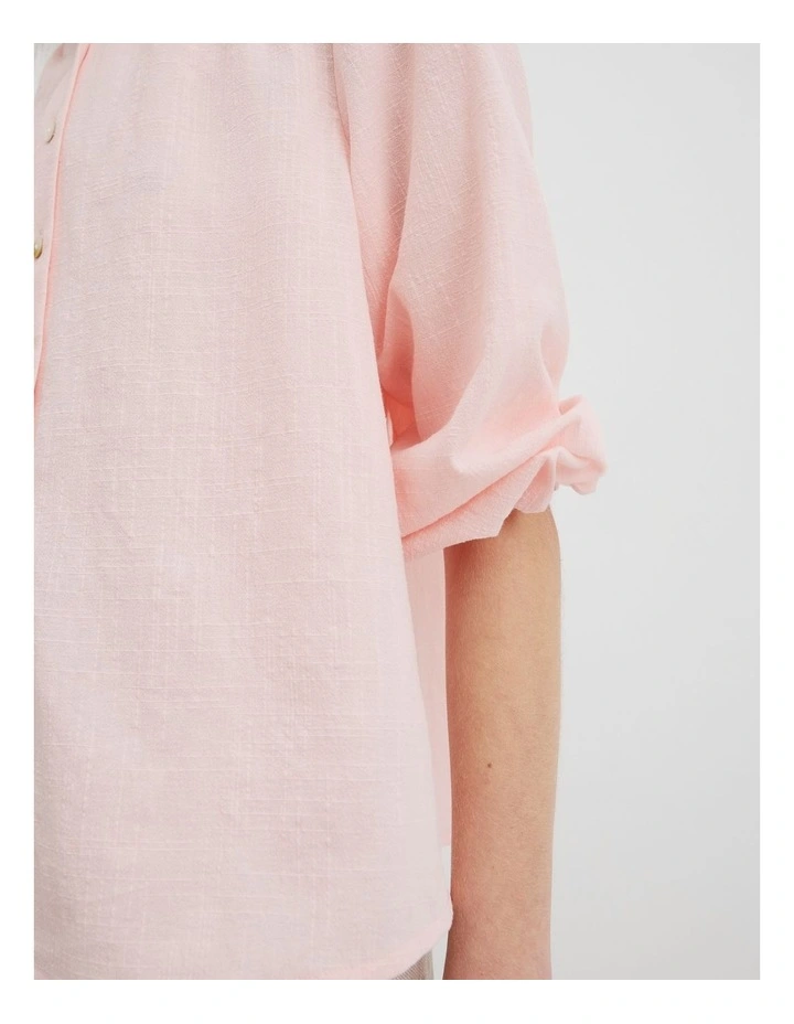 Organically Grown Cotton Blouson Blouse in Ballet Pink image 2