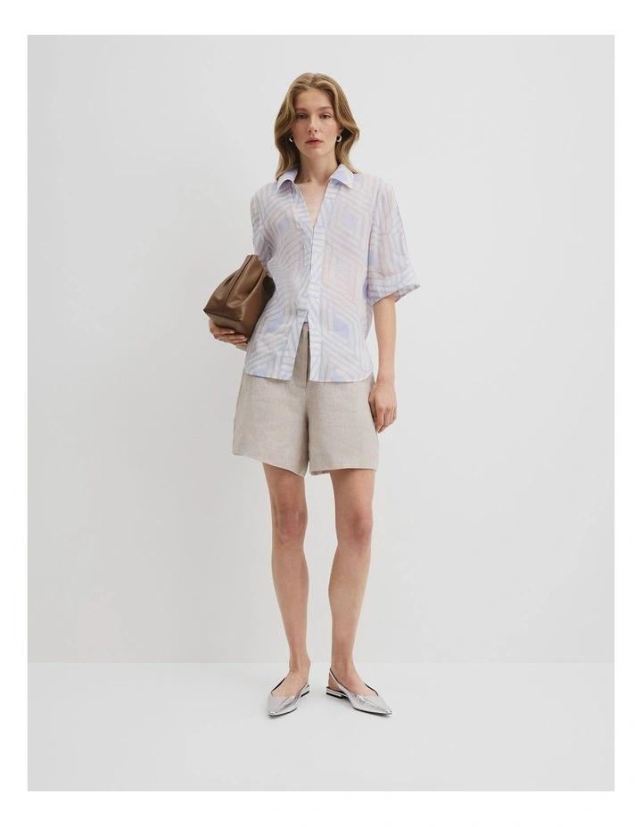 Print Utility Shirt in Diamond Geo image 3