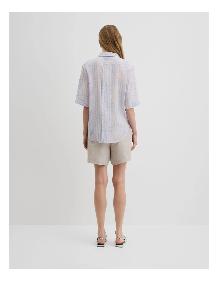 Print Utility Shirt in Diamond Geo image 4