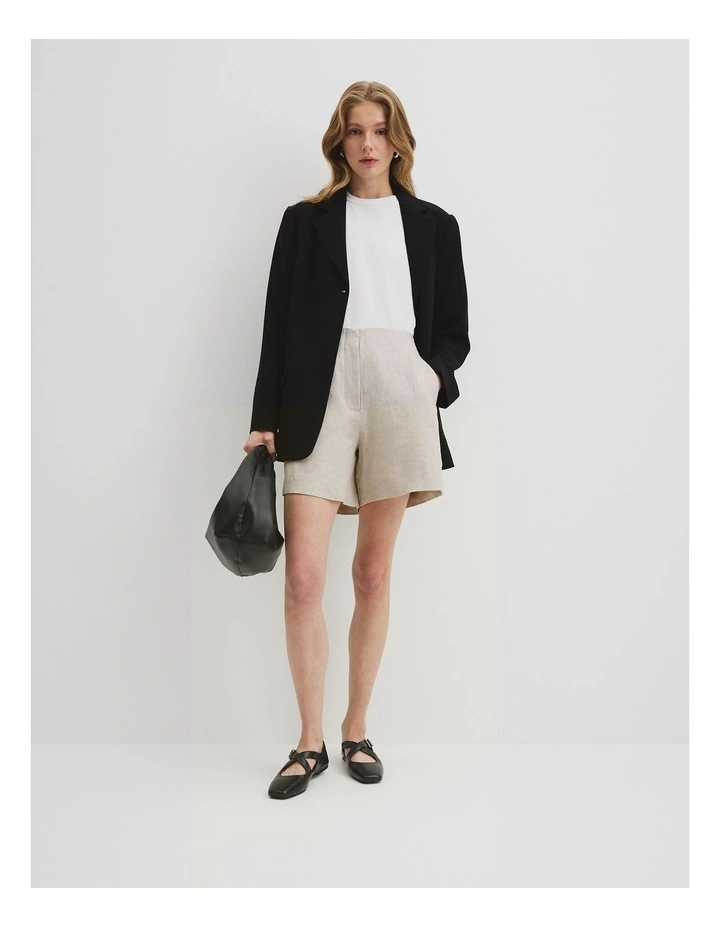 Organically Grown Linen Suit Short in Sand image 1