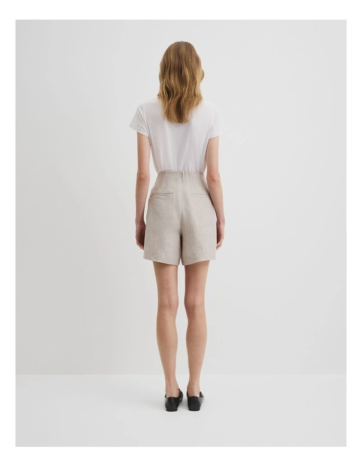 Organically Grown Linen Suit Short in Sand image 4