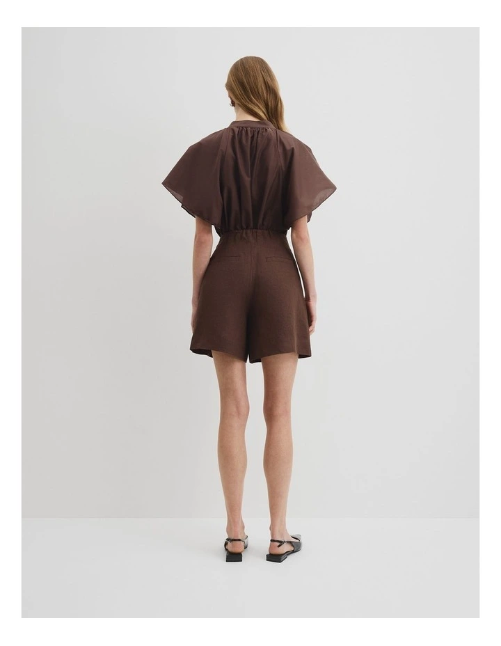 Organically Grown Linen Suit Short in Cocoa image 5