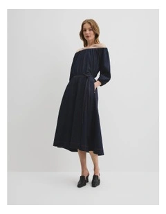 Chambray Denim Skirt in Indigo Rinse