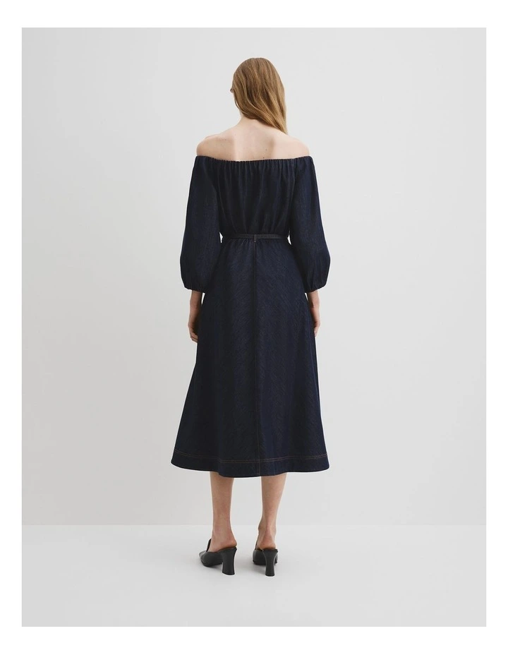 Chambray Denim Skirt in Indigo Rinse image 4