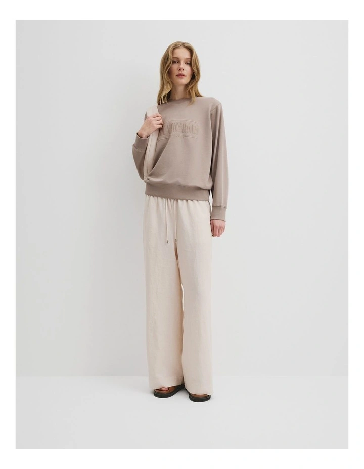 Verified Australian Cotton Heritage Sweat in Taupe image 1
