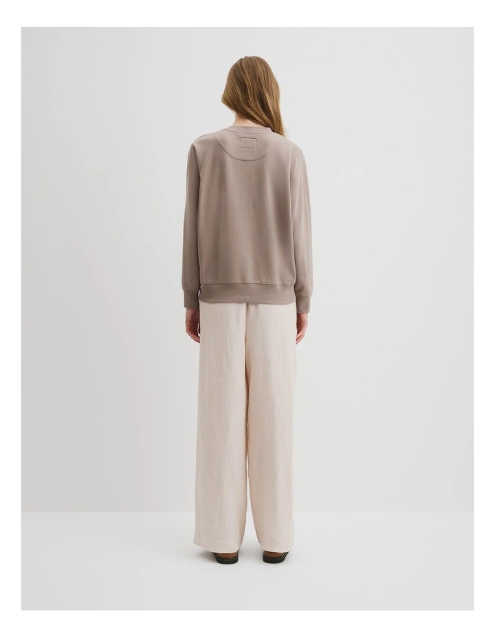 Verified Australian Cotton Heritage Sweat in Taupe image 4