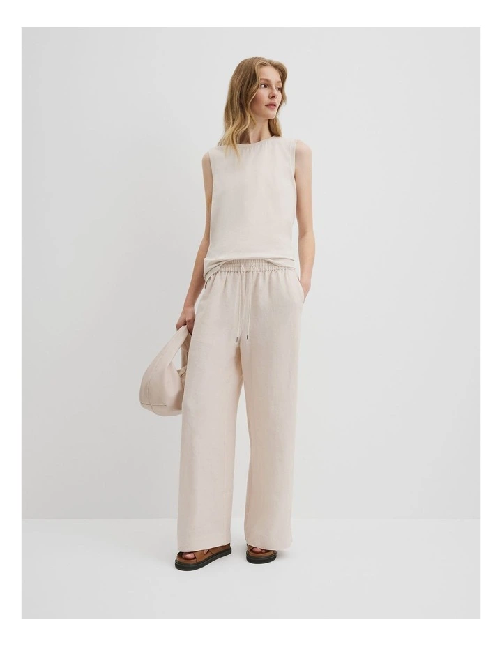 Australian Cotton Relaxed Crew Tank in Crema image 3