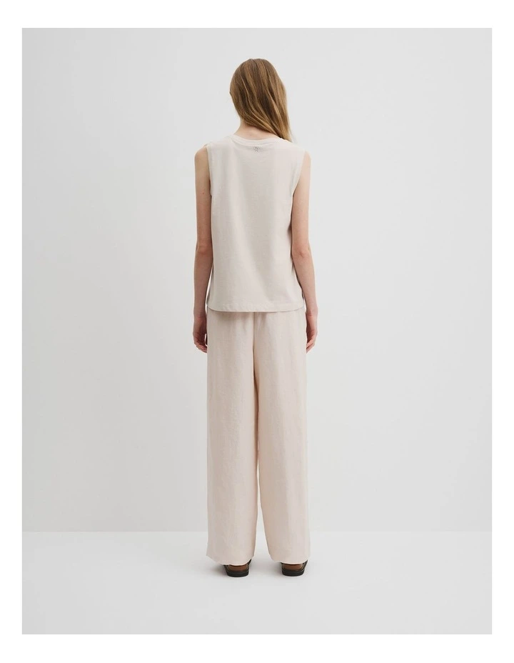 Australian Cotton Relaxed Crew Tank in Crema image 4
