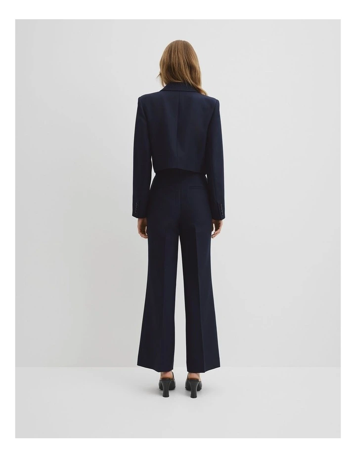 Cropped Lapel Blazer in Twilight image 4